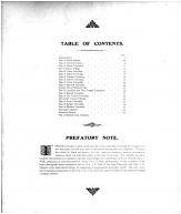 Table of Contents, Prefatory Note, Davison County 1901